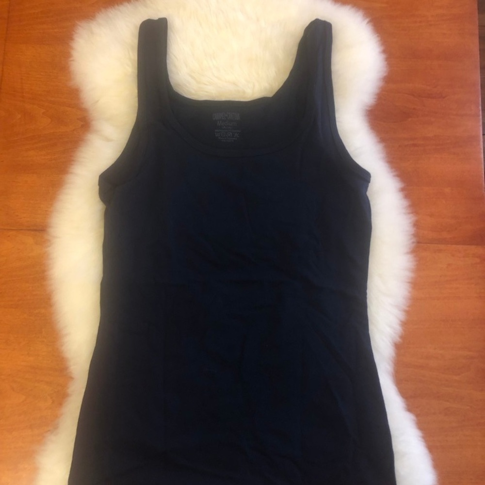 Caramel Cantina Skinny Tank Top Navy Blue Med